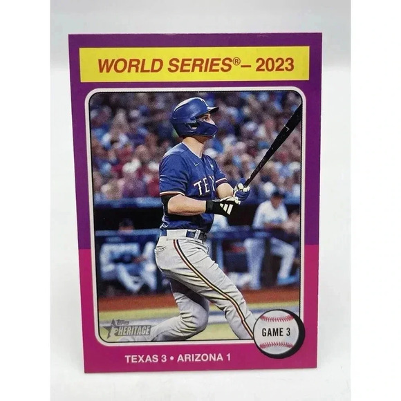 2024 Topps Heritage Baseball World Series 2023 Corey Seager #463 Texas Rangers‎ - Picture 1 of 2